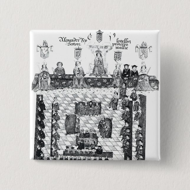 The Parliament of Edward I 15 Cm Square Badge (Front)