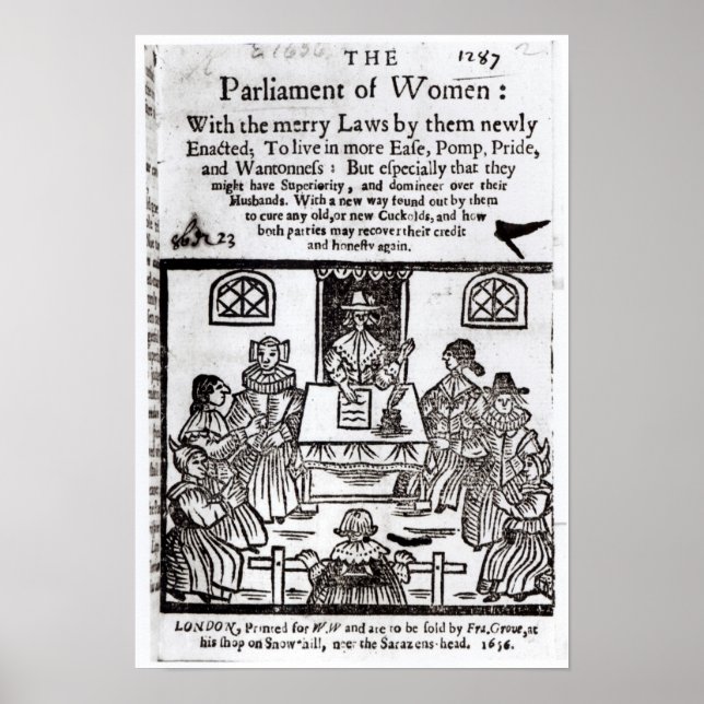 The Parliament of Women, 1656 Poster (Front)