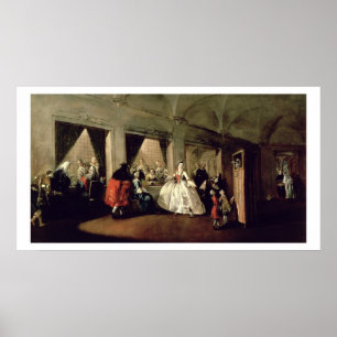 The Parlour of the San Zaccaria Convent (oil on ca Poster