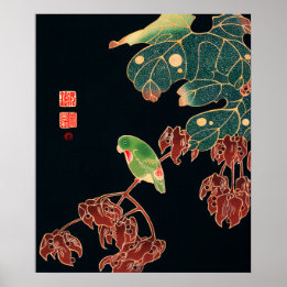 The Paroquet by Ito Jakuchu (ca. 1900) Poster