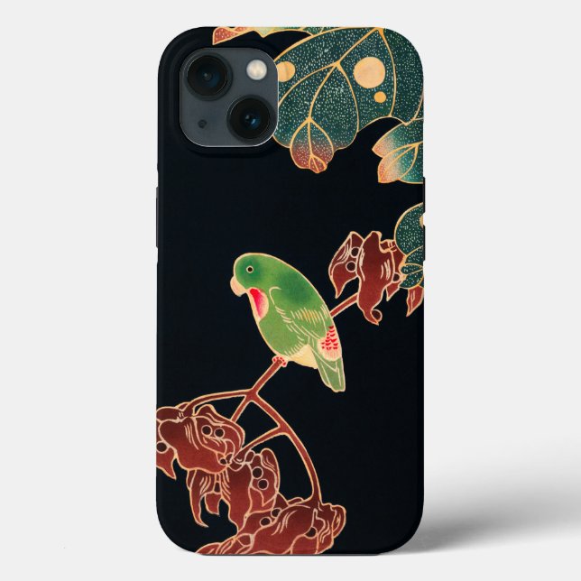 The Paroquet Colourful Bird Japanese illustration Case-Mate iPhone Case (Back)