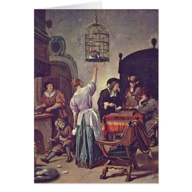 The Parrot Cage By Jan Steen (Front)