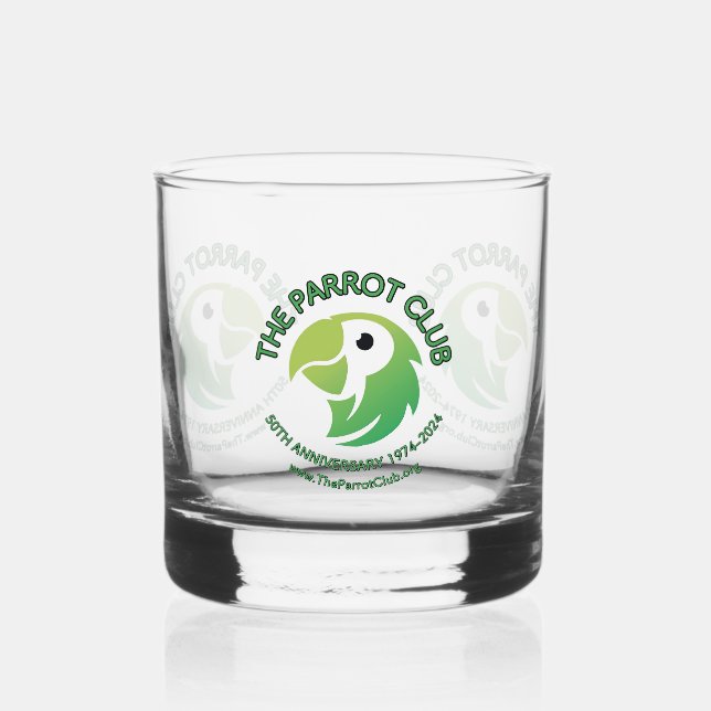 The Parrot Club 50th Anniversary  Whiskey Glass (Front)