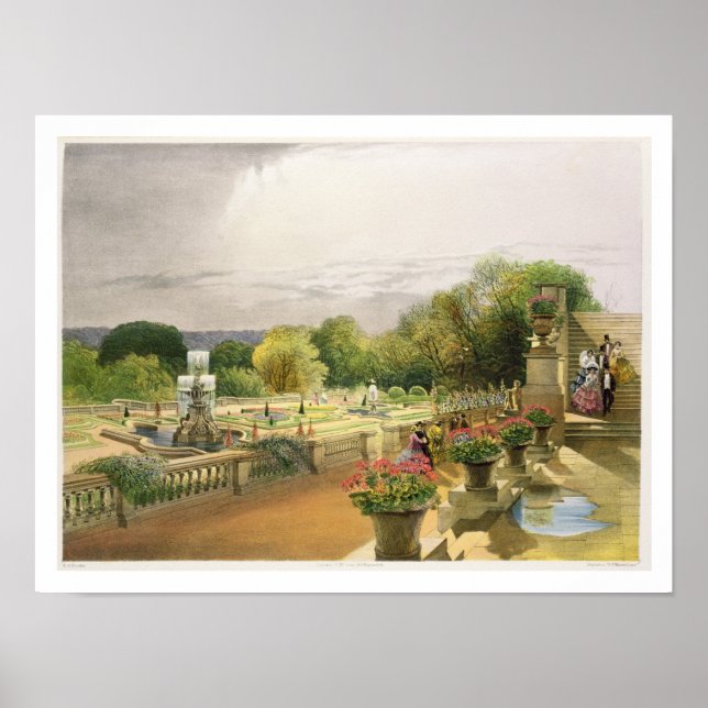 The Parterre, Harewood House near Leeds, pub. by T Poster (Front)