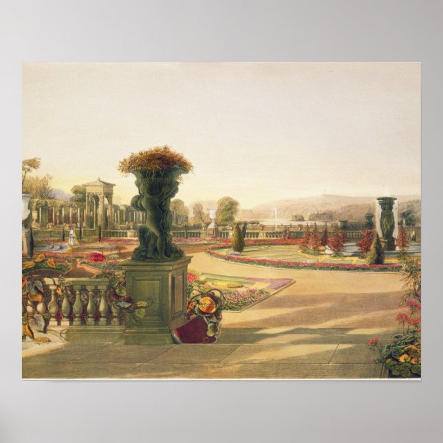 The Parterre, Trentham Hall Gardens, pub. by Thoma Poster (Front)