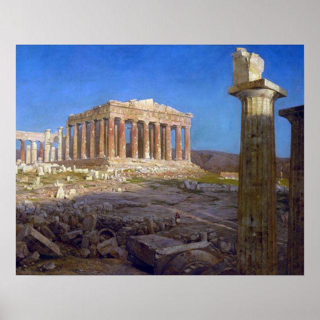 The Parthenon 1871 Frederic Church edited Poster (Front)