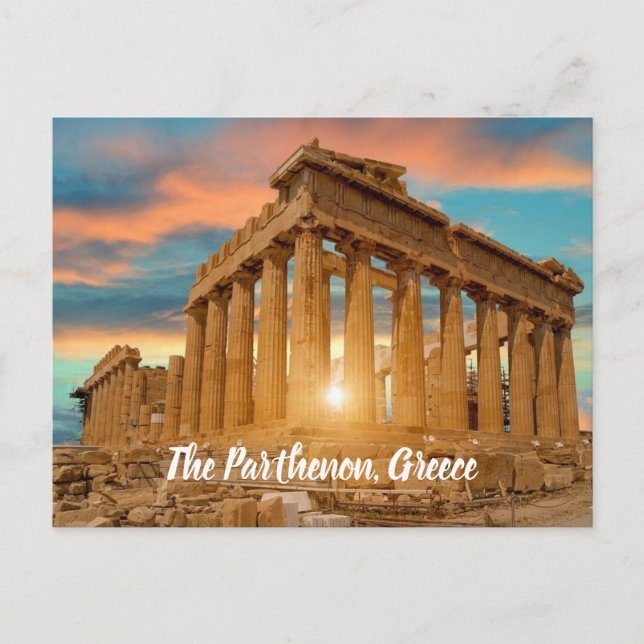 The Parthenon Greece stylised Postcard (Front)