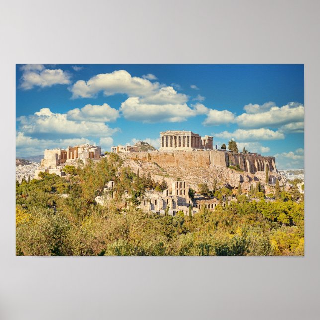 The Parthenon on the Athenian Acropolis, Greece Poster (Front)