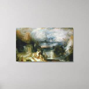 The Parting of Hero and Leander (oil on canvas) Canvas Print
