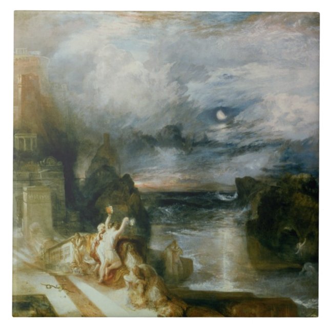 The Parting of Hero and Leander (oil on canvas) Tile (Front)