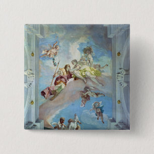 The Parting of Venus from Adonis, 1707-08 (fresco) 15 Cm Square Badge