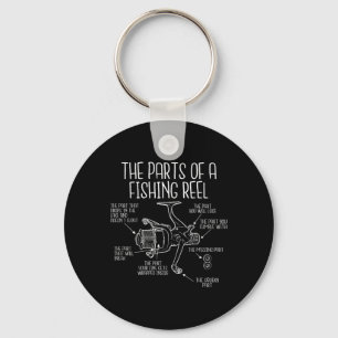 The Parts Of A Fishing Reel - Funny Fishing Fisher Key Ring