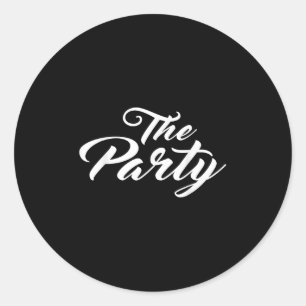 The Party Bachelor Bachelorette Bride Groom Weddin Classic Round Sticker