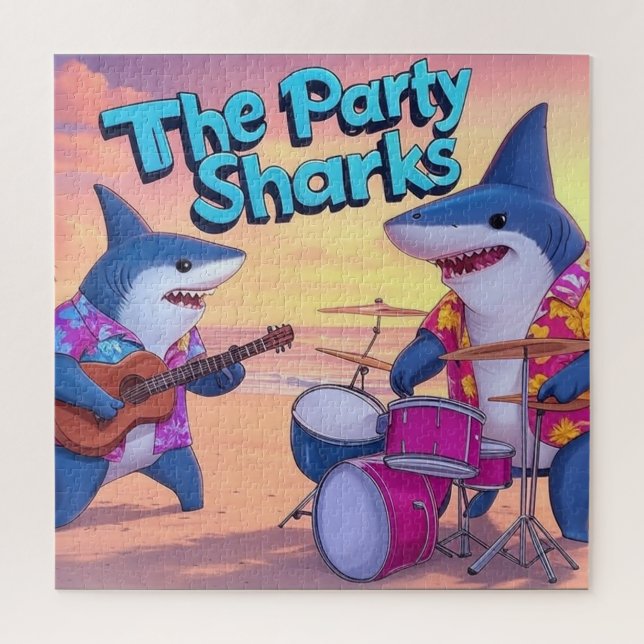 The Party Sharks Band Jigsaw Puzzle (Vertical)