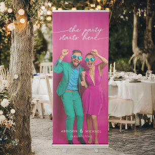THE PARTY STARTS HERE! Photo Retractable Banner