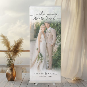 THE PARTY STARTS HERE! Photo Retractable Banner