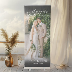 THE PARTY STARTS HERE! Photo Retractable Banner