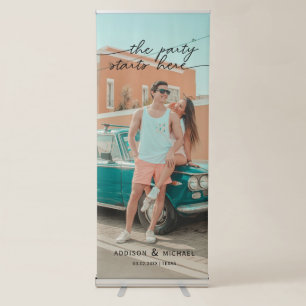 THE PARTY STARTS HERE! Photo Retractable Banner