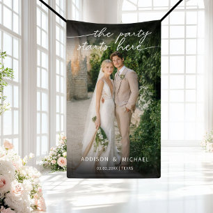 THE PARTY STARTS HERE! Photo Wedding Banner