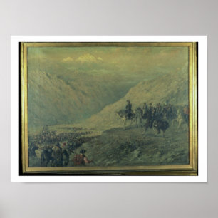 The Passage of the Andes in 1817 (oil on canvas) Poster
