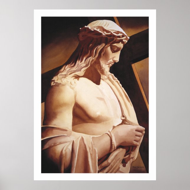 "The Passion" Jesus Watercolor Art Poster (Front)