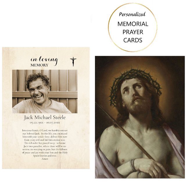 The Passion of Christ Memorial Photo Prayer Card (Creator Uploaded)