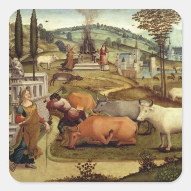 The Passions of Pasiphae, wife of King Minos of Cr Square Sticker (Front)