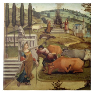 The Passions of Pasiphae, wife of King Minos of Cr Tile