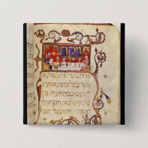 The Passover Meal, Northern Spain 15 Cm Square Badge