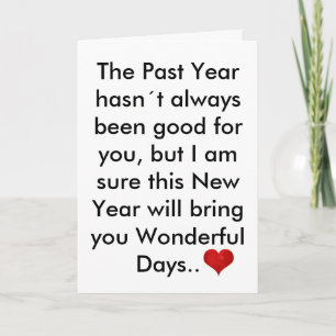 The Past Year Letter, Happy Birthday Inspirational Holiday Card