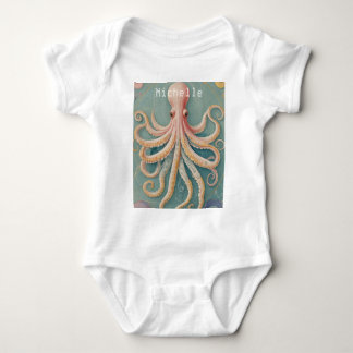 The Pastel Octopus of Enchanted Reef Baby Bodysuit
