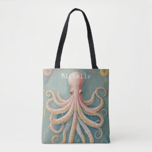 The Pastel Octopus of Enchanted Reef Tote Bag