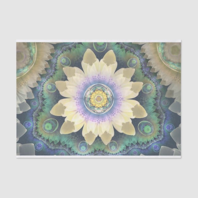 The Pastel Petals of Spring's First Lotus Blossom Tissue Paper (Front)