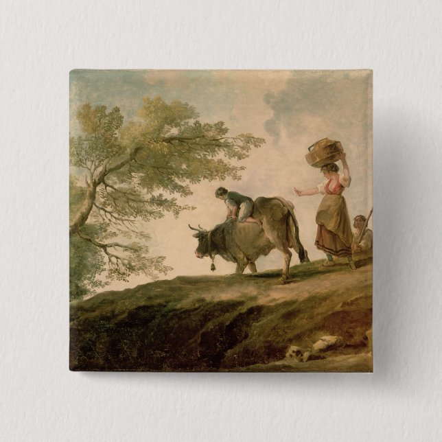 The Pasture 15 Cm Square Badge (Front)