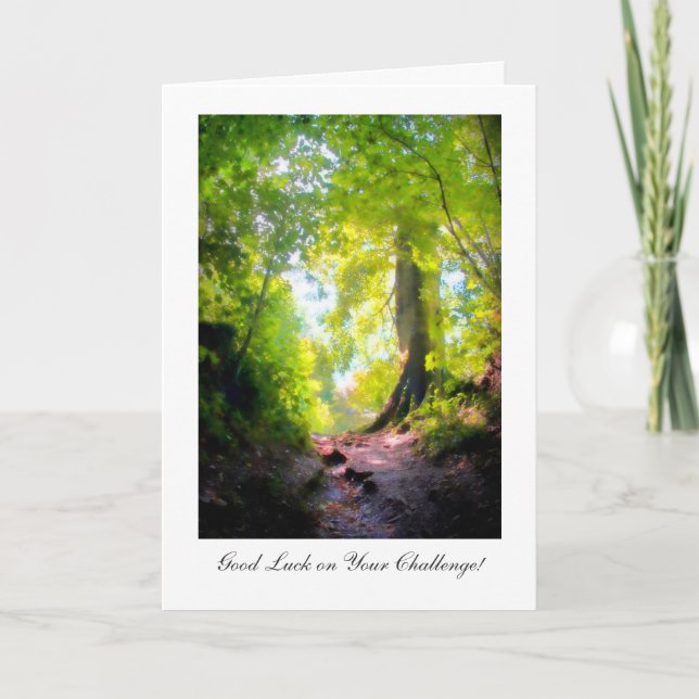 The path is steepest... Luck on Your Challenge Card (Front)