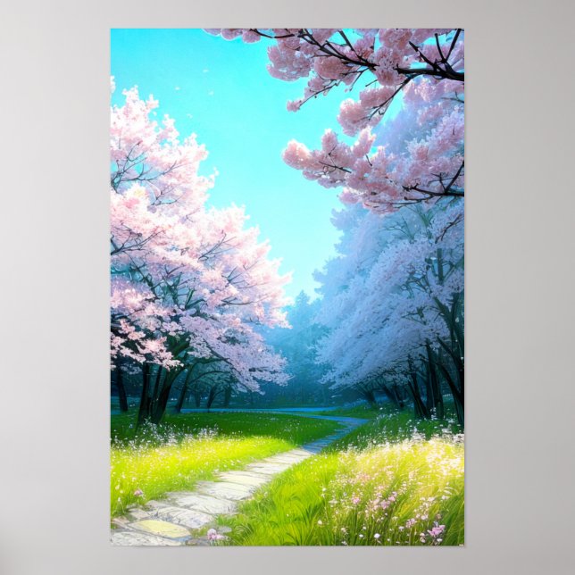 The Path of Blossoms, Alley of Sakuras Poster (Front)