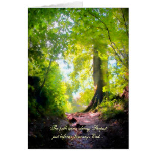 The path seems always steepest... - blank notelet