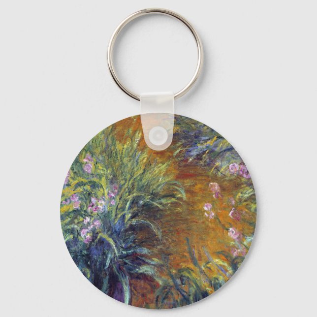 The Path Through the Irises by Claude Monet Key Ring (Front)