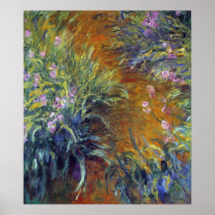 The Path Through the Irises by Claude Monet Poster