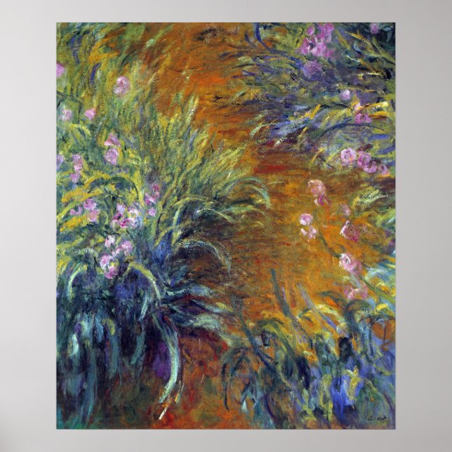 The Path Through the Irises by Claude Monet Poster (Front)