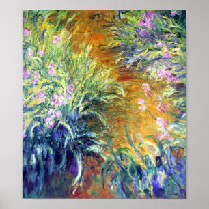 The Path Through the Irises by Monet Print