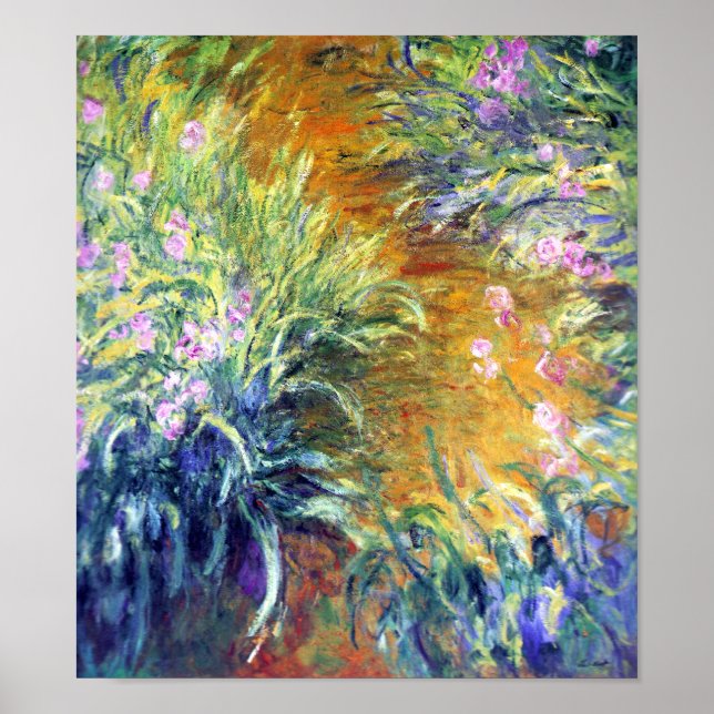 The Path Through the Irises by Monet Print (Front)