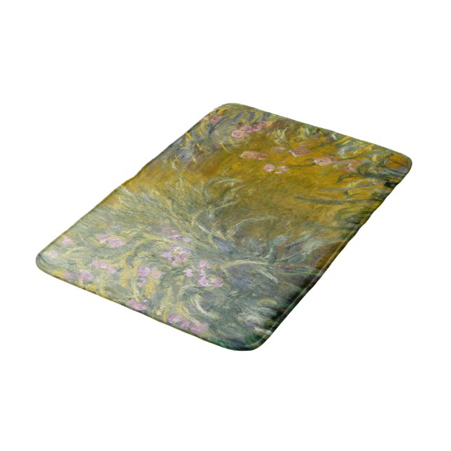 The Path through the Irises - Claude Monet Bath Mat (Angled)
