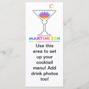 The Path to Cocktail Enlightenment Menu Rack Card
