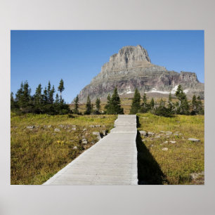The pathway to the view of Hidden Lake Poster