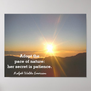 The Patience of Nature - Emerson quote - print