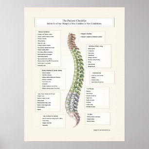 The Patient Checklist Poster Medical Chiropractic