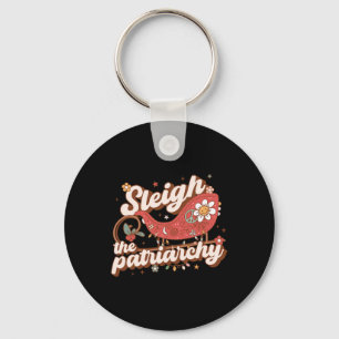The Patriarchy Feminist Feminism Meme Retro Christ Key Ring