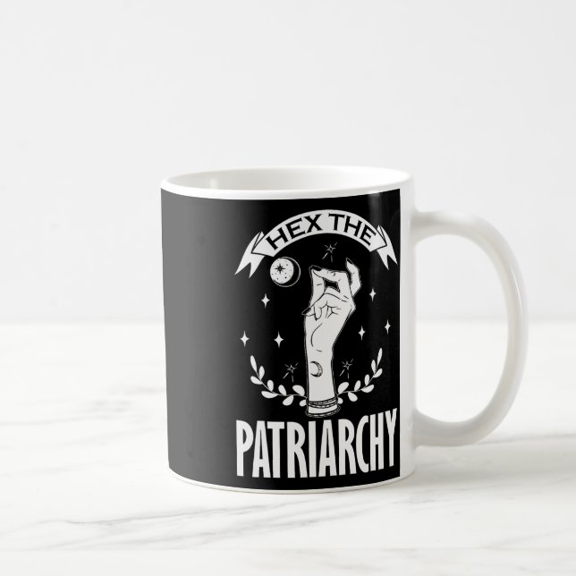 The Patriarchy Witchcraft Moon Phase Feminist Witc Coffee Mug (Right)