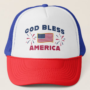 The Patriot Country God Bless America Trucker Hat